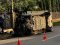 У Луцьку водій зніс електроопору — авто перекинулося